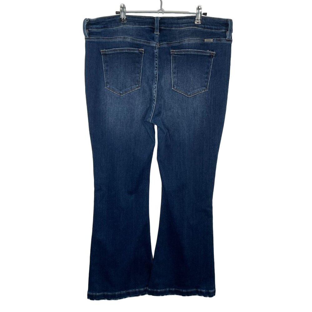 Kancan Bootcut Button Front Distressed Jeans, 34 - image 3